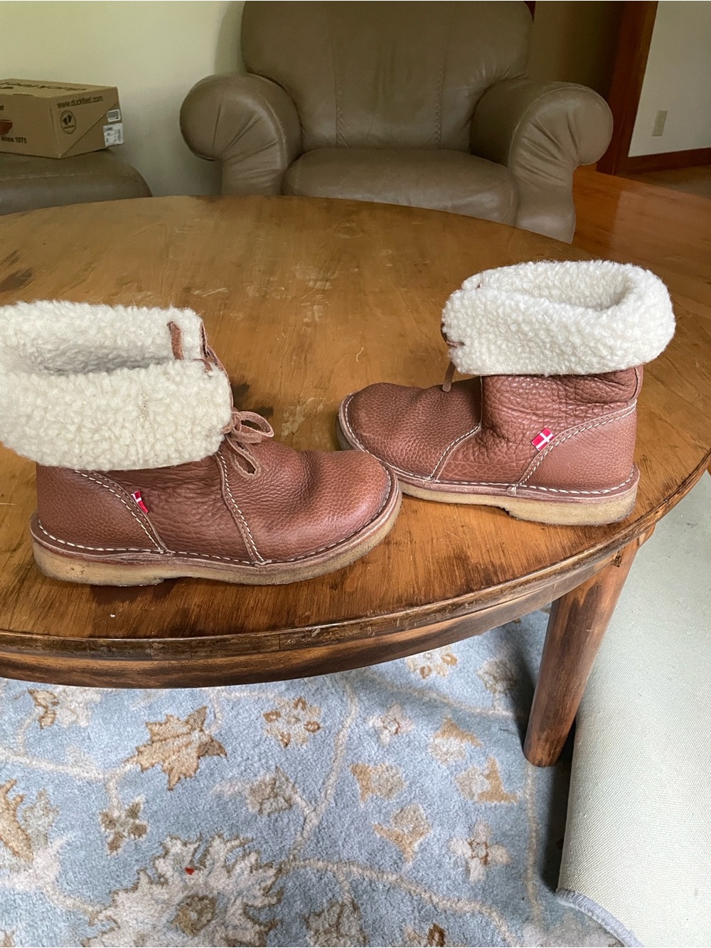 Duckfeet Nut Brown Shearling-Lined Winter Boots - Women's Size 38